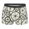 Mutande Uomo Retro Wheel Bicycle Gear Boxer Pantaloncini Mutandine Biancheria intima traspirante Uomo Divertente S-XXL