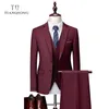 Suits Men Suit 2021 Spring and Autumn High Quality Custom Business Suit Threepiece Slim Large Size Multicolor Suit Twobutton Suit