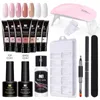 Nagellak Gel Set Poly Voor Quick Extension Manicure Polygels Met UV Lamp Vinger Verlengen Acryl Oplossing Art Kit 230726