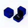 Boîtes à bijoux Bague carrée Retail Box Bijoux Boucle d'oreille Titulaire Protable Storage Cases Cadeau de fiançailles Emballage pour Drop Delivery Packagi Ot6Cn