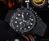 2023 Neue Top-Marke schwarz Silikon Quarz Mode Herren Zeituhr Uhren Auto Datum Männer Kleid Designeruhr Großhandel männliche Geschenke Armbanduhr 01