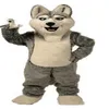 2019 Fabrik Wolf Maskottchen Kostüme Halloween Hund Maskottchen Charakter Urlaub Kopf ausgefallenes Partykostüm Erwachsenengröße Geburtstag211z