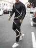 Survêtements pour hommes Vêtements de sport pour hommes Impression 3D Streetwear Jogging Pantalon 2 pièces Ensemble de luxe rétro Sweat à manches longues T-shirt Pantalon