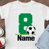 T-shirt T-shirt famiglia calcio compleanno nome personalizzato design Maglie calcio Maglie bambini Ragazzo papà mamma Maglie calcio T-shirt calcio 230725