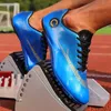 Güvenlik Ayakkabıları Unisex Track Field Shoes PU Spike Sneakers Çivileri Koşmak İçin Kaymaz Çiviler Ayakkabılar Track and Field Kapsamlı Eğitim Ayakkabıları 230726