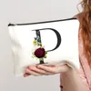 Sacs à cosmétiques demoiselle d'honneur maquillage sac de luxe personnalisé nom initial maquillage nuptiale douche cadeau étui toile toilette organisateur