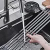 Tafelmatten Draagbaar oprolbaar droogrek boven de gootsteen voor keuken Aluminium opvouwbare rekken Geen roest Meeldauw