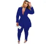 Kvinnors tvådelade byxor ZNAIML 2023 Elegant Office Lady Blazer Set Women Tassel Coat and Slit Pencil Pant Sets casual Street Club Outfits