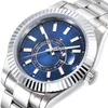 Orologi meccanici automatici 3235 tipo 40mm luminoso funzione Datejust automatico meccanico da lavoro cinturino in acciaio vetro blu