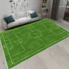 Tapetes Tapete de campo de futebol verde para jogo de quarto infantil Tapete de área grande Decoração luxuosa para casa antiderrapante Playmat Play Home Decor R230725