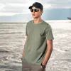 Men's T Shirts Cool Ice Silk Cotton Solid Color Mercerized T-Shirt Base