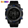 2022SKMEI Sport Horloge Mannen PU Band 5Bar Waterdichte Multifunctionele Horloges Mannen Wekker Digitale Horloge relogio masculino 1353344L