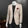 Herrenanzüge Stil Männer Slim Fit Mode Blazer Anzugjacke Khaki Rot Männliche Blazer Herren Mantel Hochzeitskleid Plus Größe S-5XL