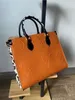 Onthego GM MM Size Large Capacity Totes Fashion Sac Femme Leather Designer Women Shoulder Bags Louiseitys Woman Tote Handbag Handle Lady Shopping Bag