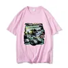 Mannen T-shirts Grave Digger Korte Mouw Cartoon Print Voertuig Tops Jongens 2D O-hals High Street Blouse Cool Car Mannen T-shirt Casual