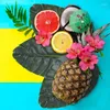 Dekorativa blommor konstgjorda faux tropiska palmblad för Hawaiian Luau Jungle Beach Theme Party Decor Home Decorations Tabell Centerpieces