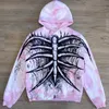 Sweats à capuche pour hommes Sweats Skull Print Sweat à capuche surdimensionné Hommes Punk Sport Manteau ample Harajuku Rose Gothique Streetwear Sweat à manches longues Mode Sweat Unisexe Top 230726