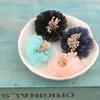 Haar Clips Collectie 30 stks/partij 45MM Korea Stijl Organza Garen Bloem Patch Sticker Knop Ornament Kledingstuk Sieraden Schoenen decor