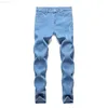 Mannen Heren Skinny Blauw Potlood Kras Slanke Broek Herfst Hiphop Denim Broek Mannen Mode Streetwear Jeans 230316 L230726