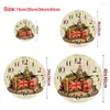 Wall Clocks WONZOM Red Car Big Ben Design Clock For Home Decor Art Large Watch No Ticking Sound Creative Decoration