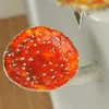 Candle Holders Mushroom Head Candle Holder Wall Mounted Floating Shelf Resin Wall Storage Tray Indoor Decorations 230725