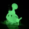 5 "Glow in the Dark Glass Water Pipe Bong Submarine Hookah Shisha Pipe + 14mm Bowl