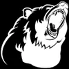 15 15 CM Bear Funny Decal vinyl Auto Sticker Zwart Zilver CA-1096296v