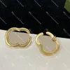 Women Hoop Earrings Classic Double Letter Stud Designer Engagement Ear Loop with Gift Box