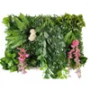 Decorative Flowers Artificial Plant Leaf Foliage Hedge Grass Mat Greenery Panel Decor Wall Fence Carpet Real Touch Lawn Moss Fake Home