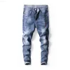 Jeans Jantour Brand Skinny uomo Slim Fit Denim Joggers Stretch Maschio Jean Pencil Pants Blu Jeans uomo moda Casual Hombre 210318 L230726