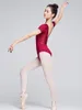 Vêtements de scène femmes entraînement corporel ballerine Dancewear dentelle v-back patinage danse Ballet Performance gymnastique justaucorps Costume Body