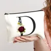 Sacs à cosmétiques demoiselle d'honneur maquillage sac de luxe personnalisé nom initial maquillage nuptiale douche cadeau étui toile toilette organisateur