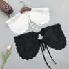 Pajaritas para mujer, solapa grande, chal de cuello falso para envolturas de hombro, camisa desmontable para mujer, blusa, accesorios superiores