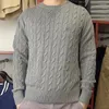 Männer Pullover Herbst Männer Langarm Oansatz Pferd Twisted Wolle Pullover Hombre Pull Homme Pullover Gestrickte Top