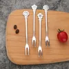 Set di stoviglie Set di 4 forchette da frutta in acciaio inossidabile per servizio da dessert di 4 posate Forniture moderne per utensili da cucina durevoli