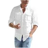 Chemises décontractées pour hommes Incerun Gentleman Hale chemise pliante conseil stéréoscopique manches longues pour homme hommes T haute qualité