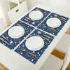 Runner da tavolo 4/6 pezzi Set tappetini Rugby Calcio e pallacanestro Tovagliolo per cartoni animati Accessori per la cucina Tovagliette decorative per feste domestiche