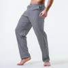 Men's Pants Sweatpants Cargo Men Thin Striped Pajamas Medium Waist Loose Trousers Clothing Sports Joggers