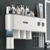 Uchwyty szczoteczki do zębów OneUp Uchwyt ściany z magnetyczną miseczka stojak pasty do zębów Squeezer Storage Organizer Akcesoria łazienkowe Zestaw 2307726