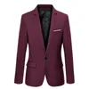 Camis Suit Coat Men's New Solid Color Slim Handsome Top Dress Groom Best Man Marriage Business Leisure Suit Professional Wear