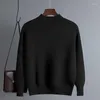 Women's Sweaters 2023 Plush And Thickened Winter Clothing Korean Version Knit Shirt Solid Color Half High Collar Pullover