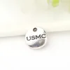 Ny design United States Marine Corps Round Disc Pendant USMC Charms Armband Tillbehör för DIY -smycken Making238W