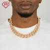 Hiphop Men Jewelry Miami Cuban Link Chain 20mm 925 Sterling Silver Iced Out Moissanite Cuban Chain