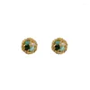 Stud Earrings South Korean Fashion Jewelry Imitation Pearl Crystal Round Temperament Design Mixed Color For Women.