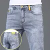 Printemps/été couleur unie déchirure jean pour décontracté Ultra mince confortable grande taille haute qualité hommes 28-36 230615 L230726