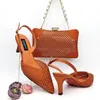 Dress Shoes Doershow Nice African And Bag Matching Set With Green Selling Women Italian For Party HRF1-36