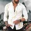 Camisas casuais masculinas Impressão gráfica abstrata Volume geométrico Decrescente Amarelo Roxo Ferradura Camisa cinza Vestuário Design de lazer