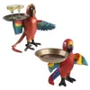 Objets décoratifs Figurines Boisson Servir Perroquet Butler Statue Oiseau Plateau Vintage Figurine 230725