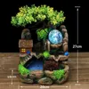 Obiekty ozdobne figurki LED LED Rockery Rockery Funging Water Fountain Lucky Feng Shui Wheel Office Ozdoby biurowe z Nebulizatorem Dekoracja domu 230725