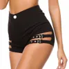 Damen Shorts Y2k Goth Shorts Frauen Sexy Elastizität Shorts Hollow Out Bandage Hohe Taille Skinny Black Shorts Sommer weiblich 230725